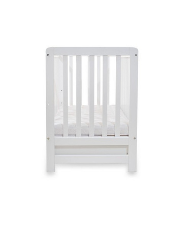 Łóżeczko JAŚ DELUXE z funkcją tapczanika+szuflada (białe)