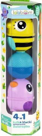 Trefl Lalaboom Zestaw kulko-klocków - zwierzątka leśne - 6 elementów - wersja 2