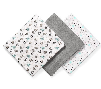 Naturalne pieluszki z włókien bambusa organicznego 397/02 szare