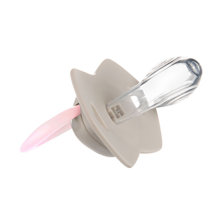 Canpol Babies Smoczek silikonowy Light touch 18 m+ symetryczny świecący w ciemności Sleepy Koala 2 szt. Różowy