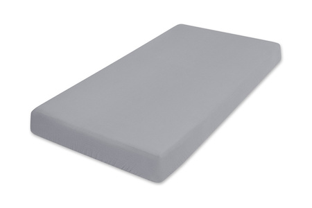 Babymatex Prześcieradło MUŚLIN z gumą rozmiar 60x120, szare