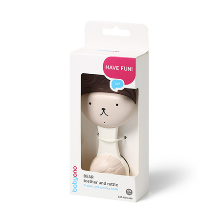Babyono Gryzak z grzechotką BEAR