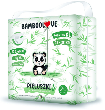 Bamboolove Pieluszki bambusowe jednorazowe rozmiar XL (12-18 kg)