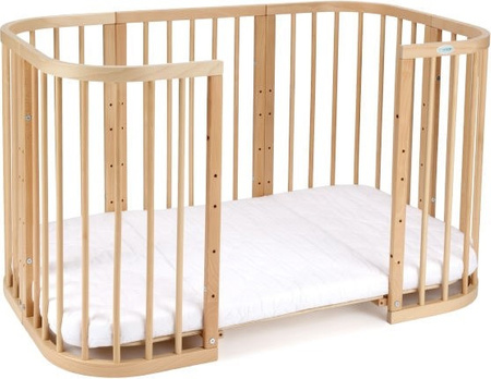 Waldin Łóżeczko 7w1 Naturalne z materacem