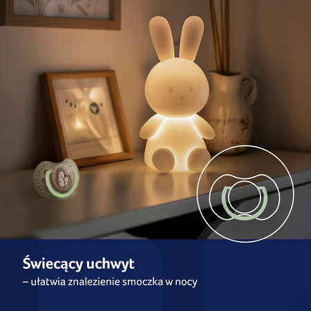 Lovi Smoczek silikonowy dynamiczny 6 - 18 m Night&day Hedgehog