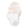 Canpol babies Kubek niekapek z rurką i odważnikiem 270 ml  Kremowy