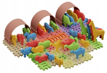 Marioinex Klocki zestaw Mini Waffle Animals 62 el