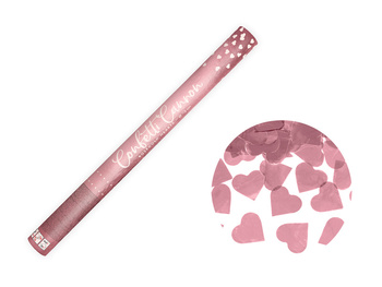 Tuba z sercami, różowe złoto, 60cm