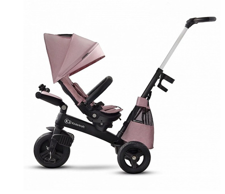 Kinderkraft EasyTwist trójkołowy rowerek z obrotowym siedziskiem Mauvelous Pink