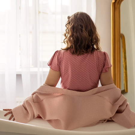 Eevi Koszula ciążowa Linda różowa w serduszka XL