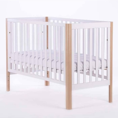 DREWEX Łóżeczko dostawne Optimum Białe Buk