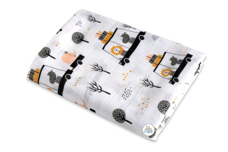 Egakids Pielucha bambusowa druk 120/120 Wyprawa do Zoo