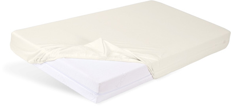 Prześcieradło BAMBOO z gumą 70x140 Babymatex, kremowe