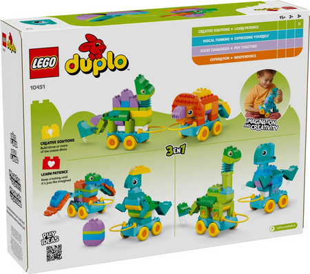 Lego 10451 Duplo 3 w 1 Dinozaury na kółkach