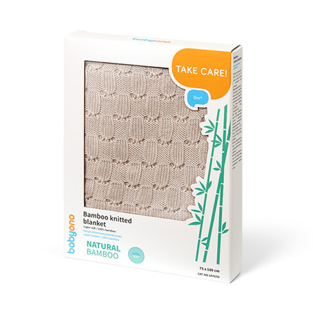 Babyono Kocyk dzianinowy bambusowy 1479/03