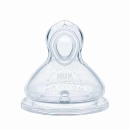 Smoczek do butelki silikonowy Flow Control 6-18m Nuk