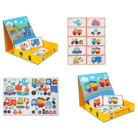 Smily Play Układanka magnetyczna Pojazdy