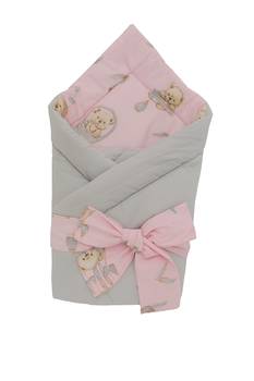 Mu&Mu Rożek niemowlęcy na kokardę Miś Boho Róż