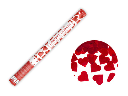 Tuba z sercami, czerwony, 60cm