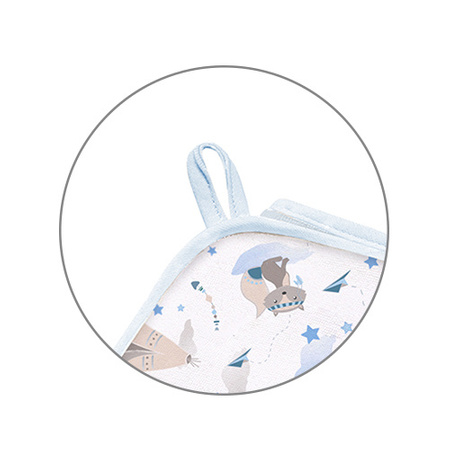 Babyono Okrycie kąpielowe frotte z kapturkiem 100x100 cm