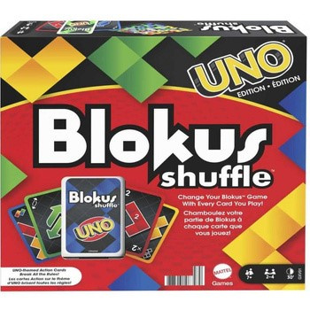 Gra Blokus Shuffle z kartami Edycja UNO Mattel GXV91