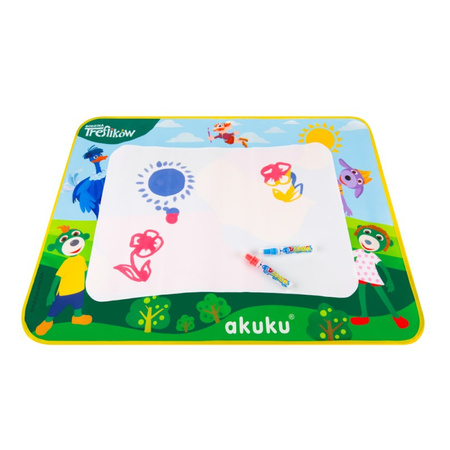 Akuku Rodzina Treflików - mata do malowania wodą A0638