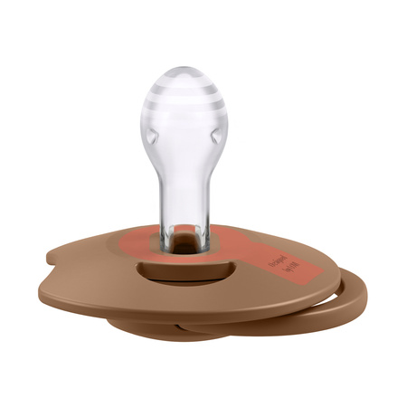 LOVI Smoczek silikonowy dynamiczny Prime 18 m + 2 szt. Granola/Orange