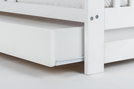 DREWEX Łóżeczko tapczanik EVA Białe + szuflada