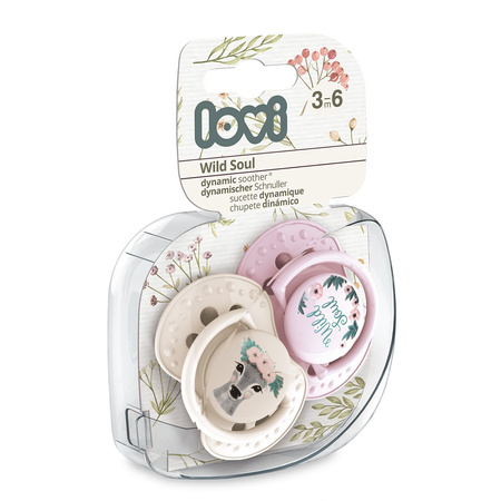 LOVI Smoczek silikonowy dynamiczny 3 - 6 m 2 szt. Wild Soul Girl