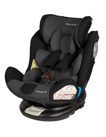 BabySafe Labrador Grey Black fotelik samochodowy 0 - 36 kg