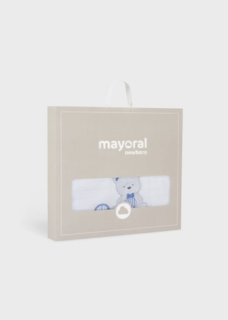 Kocyk z haftem z bawełny zrównoważonej dla niemowlęcia 81 Lunar 9246