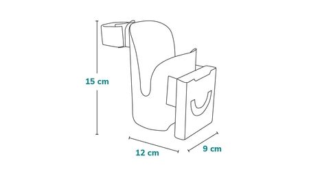 Lionelo uchwyt na kubek i telefon Ove Black Carbon