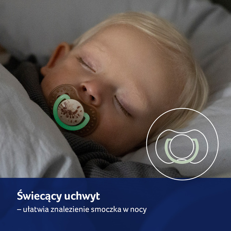 Lovi Smoczek silikonowy dynamiczny 18 m 2 szt. Tie Dye Green