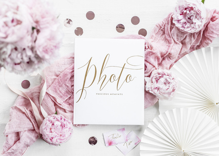 Album na zdjęcia Precious moments, 20x24,5cm, biały, 22 kartki