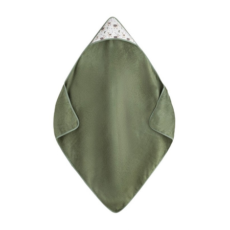 PETITE&MARS Okrycie kąpielowe bambusowe z kapturkiem 100 x 100 cm LOULOU Llama Vibes