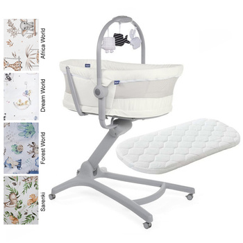 Chicco Baby Hug 4 w 1 AIR White Snow + materacyk + prześcieradło (Wysyłka 24h)