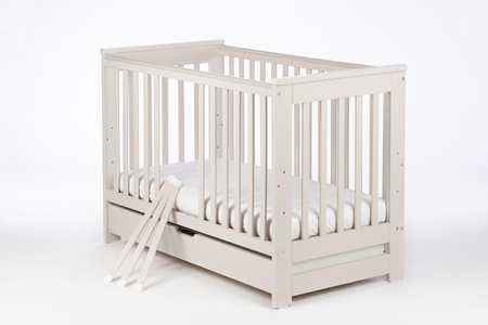 DREWEX Łóżeczko tapczanik EVA Cashmere + szuflada