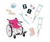 Our Generation Zestaw z wózkiem inwalidzkim, kulami i akcesoriami