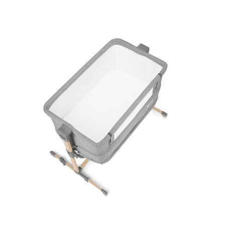 Kinderkraft Łóżeczko dostawne NESTE GROW Light Grey Full Wood