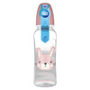 Canpol babies Butelka standardowa wąska 250 ml CUTE ANIMALS różowa