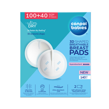 Canpol babies Wkładki laktacyjne z paskiem samoprzylepnym 140 szt.