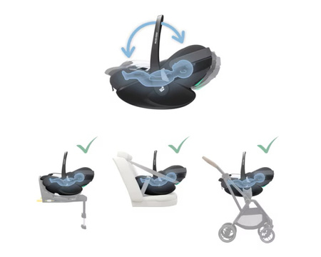 Maxi Cosi Fotelik Samochodowy Pebble 360 Pro2 40 - 87 cm Twillic Black