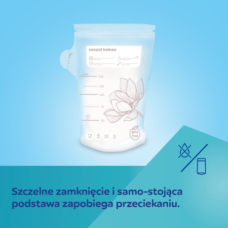 Torebki do przechowywania pokarmu 20 szt. 150 ml, Canpol babies