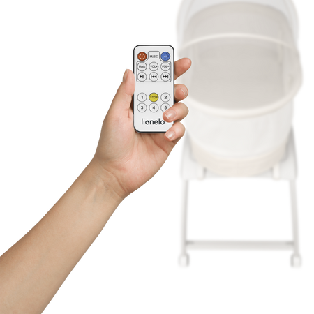 Lionelo Coral - łóżeczko, kołyska z funkcją wagi White