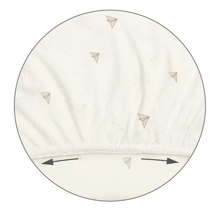 Babyono Bambusowe prześcieradło z gumką do łóżeczka, PAPER PLANES 60x120 749/03