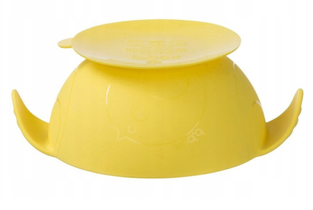 B.Box Silikonowa miseczka z przyssawką i łyżeczką Lemon