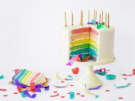 Świeczki urodzinowe gładkie, złoty, 6cm (1 op. / 6 szt.)