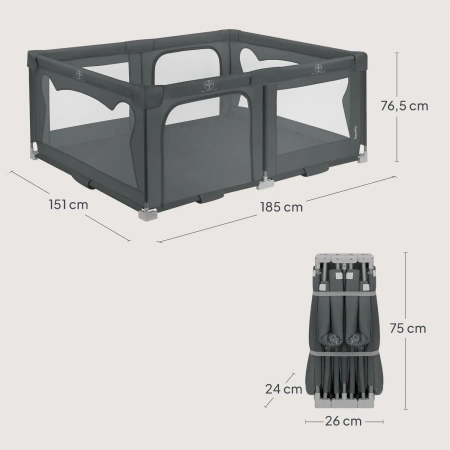 Lionelo Kojec dla dziecka Florence Grey Graphite