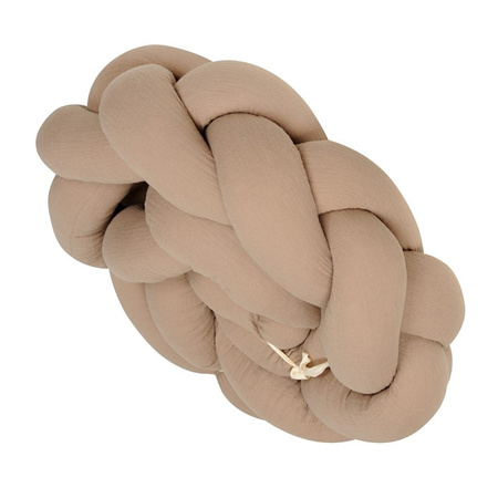 Babymatex Ochraniacz do łóżeczka Warkocz Muślin Mokka dł. 200cm