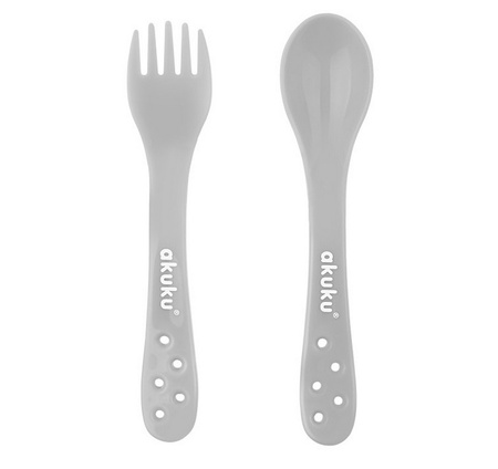 Akuku Zestaw sztućców w etui, szare